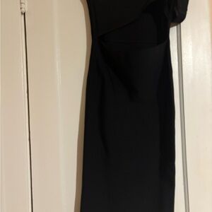 House of CB One Shoulder Black Dress